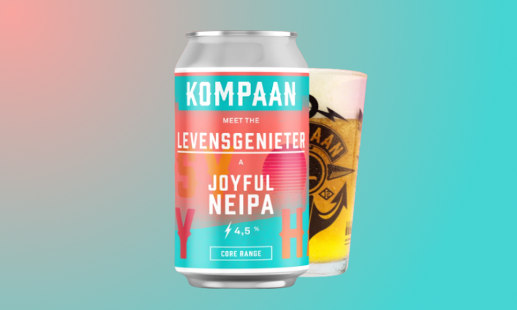 Kompaan Levensgenieter blikje en glas Kompaan Levensgenieter blikje en glas